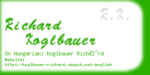 richard koglbauer business card